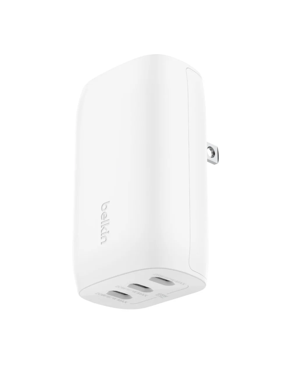 Belkin BoostCharge Wall Charger 3 Port USB-C with PPS 67W in White